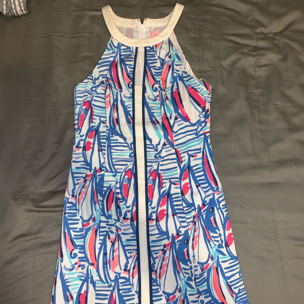 Red right return dress Lilly